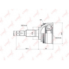 CO7567A LYNX Co-7567a шрус наружный toyota camry v20 3.0 (92-01)