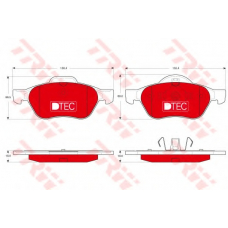 GDB1540DTE TRW Комплект тормозных колодок, дисковый тормоз