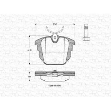 363702160384 MAGNETI MARELLI Комплект тормозных колодок, дисковый тормоз