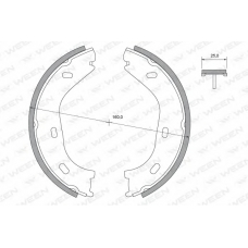 152-2301 WEEN Комплект тормозных колодок, стояночная тормозная с