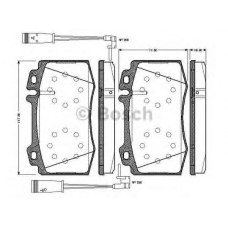 0 986 TB2 920 BOSCH Комплект тормозных колодок, дисковый тормоз