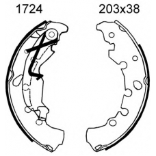 01724 BSF Комплект тормозных колодок