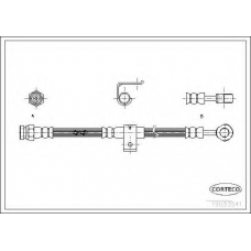 19033541 CORTECO Тормозной шланг