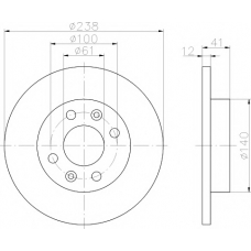 8DD 355 101-231 HELLA PAGID Тормозной диск