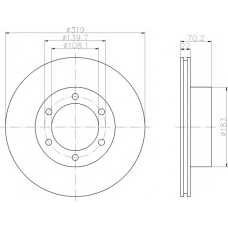 8DD 355 106-241 HELLA PAGID Тормозной диск