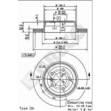 BS 8489 BRECO Тормозной диск