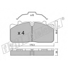 598.0 fri.tech. Комплект тормозных колодок, дисковый тормоз