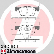 24912.185.1 ZIMMERMANN Комплект тормозных колодок, дисковый тормоз