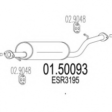 01.50093 MTS Средний глушитель выхлопных газов