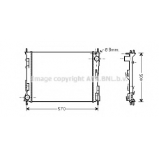 RTA2374 AVA Радиатор, охлаждение двигателя