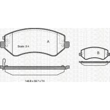 8110 80533 TRIDON Brake pads - front