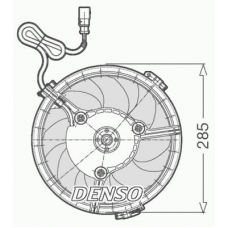 DER02005 DENSO Вентилятор, охлаждение двигателя