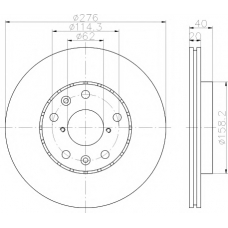 MDC2346 MINTEX Тормозной диск