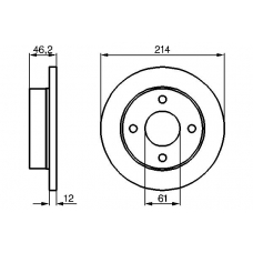 0 986 478 389 BOSCH Тормозной диск