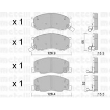 22-0456-0 METELLI Комплект тормозных колодок, дисковый тормоз