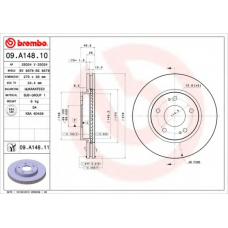 09.A148.10 BREMBO Тормозной диск