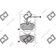 BP1390 DJ PARTS Комплект тормозных колодок, дисковый тормоз