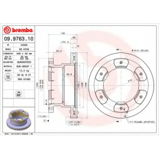 09.9763.10 BREMBO Тормозной диск