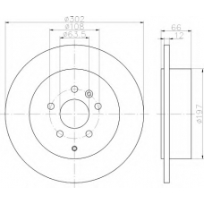 8DD 355 118-911 HELLA Тормозной диск