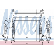 62112 NISSENS Радиатор, охлаждение двигателя
