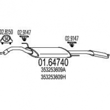 01.64740 MTS Глушитель выхлопных газов конечный