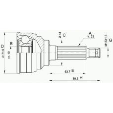 CVJ5079.10 OPEN PARTS Шарнирный комплект, приводной вал