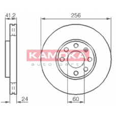 1036808 KAMOKA Тормозной диск