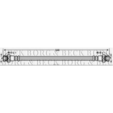 BBH7107 BORG & BECK Тормозной шланг