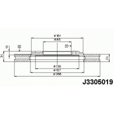 J3305019 NIPPARTS Тормозной диск