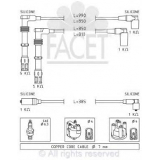 4.7140 FACET Ккомплект проводов зажигания