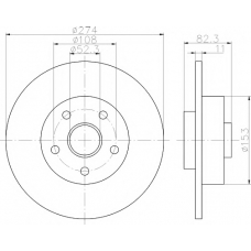 8DD 355 112-361 HELLA PAGID Тормозной диск