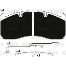 882243 VALEO Комплект тормозных колодок, дисковый тормоз