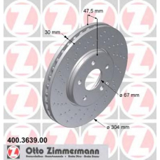 400.3639.00 ZIMMERMANN Тормозной диск