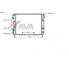 OL2199 AVA Радиатор, охлаждение двигателя