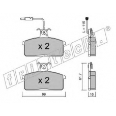028.2 fri.tech. Комплект тормозных колодок, дисковый тормоз