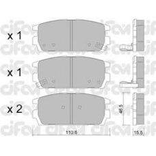 822-507-0 CIFAM Комплект тормозных колодок, дисковый тормоз