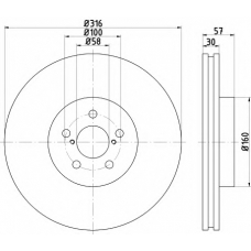 8DD 355 117-921 HELLA PAGID Тормозной диск