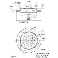 09.R102.11 BREMBO Тормозной диск