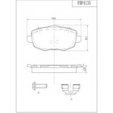 FBP4135 FI.BA Комплект тормозных колодок, дисковый тормоз