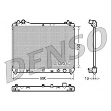 DRM47018 DENSO Радиатор, охлаждение двигателя