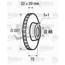 186260 VALEO Тормозной диск