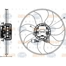 8EW 351 040-071 HELLA Вентилятор, охлаждение двигателя