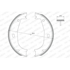 152-2396 WEEN Комплект тормозных колодок, стояночная тормозная с