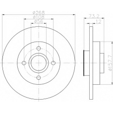 8DD 355 114-741 HELLA Тормозной диск