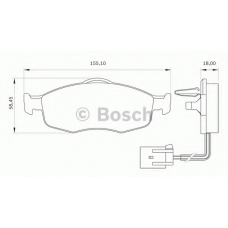 0 986 BB0 143 BOSCH Комплект тормозных колодок, дисковый тормоз