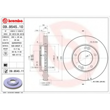 09.9545.10 BREMBO Тормозной диск