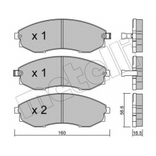 22-0517-0 METELLI Комплект тормозных колодок, дисковый тормоз