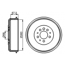 0 986 477 046 BOSCH Тормозной барабан