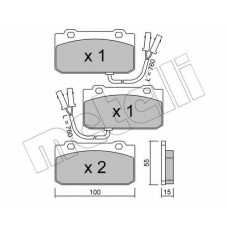 22-0040-1 METELLI Комплект тормозных колодок, дисковый тормоз