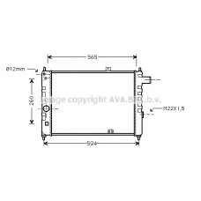 OLA2052 AVA Радиатор, охлаждение двигателя